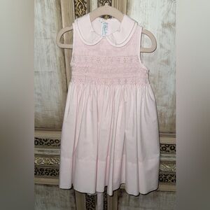 Pink Sleeveless Smocked Dress 2t